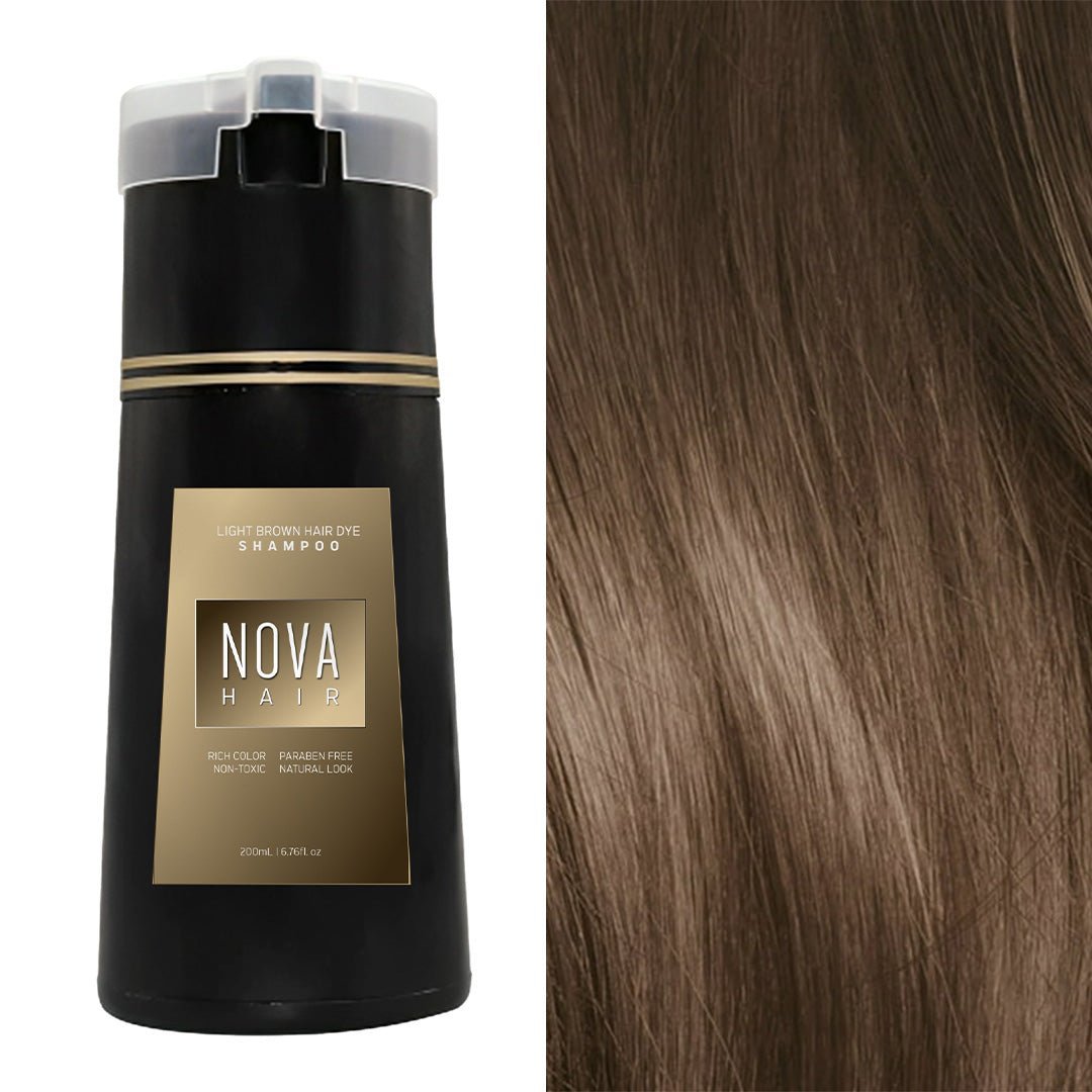 Nexora Natural Hair Color Shampoo — 3-in-1 Black