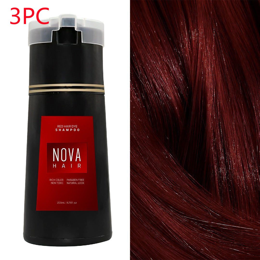 Nexora Natural Hair Color Shampoo — 3-in-1 Black