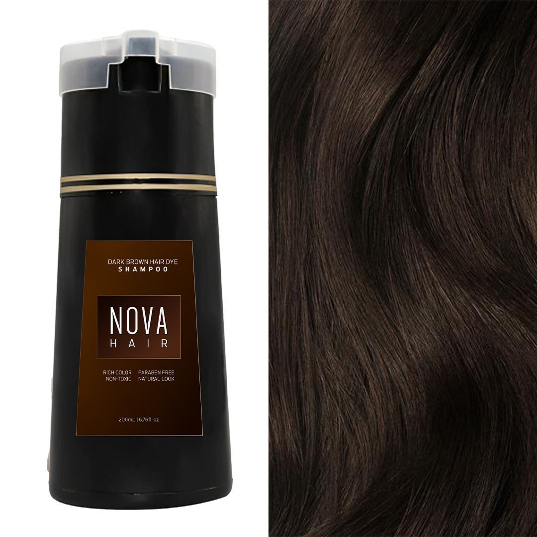 Nexora Natural Hair Color Shampoo — 3-in-1 Black
