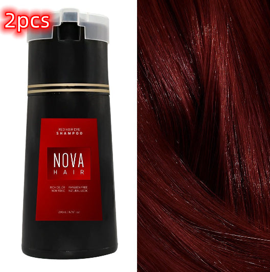 Nexora Natural Hair Color Shampoo — 3-in-1 Black