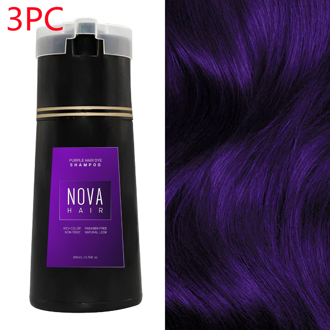 Nexora Natural Hair Color Shampoo — 3-in-1 Black